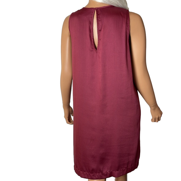 SIGRID OLSEN Signature Beaded Sequin Rosewood Viscose Sleeveless Dress Medium - Picture 4 of 15